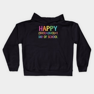 Happy number day of school Kids Hoodie